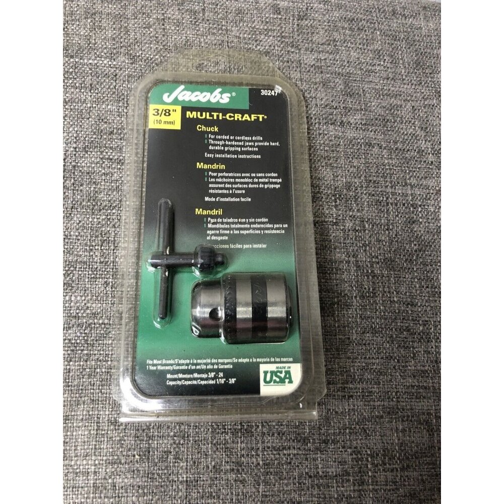 Jacobs Multi-Craft Drill Chuck Keyed Steel 3/8" 30247